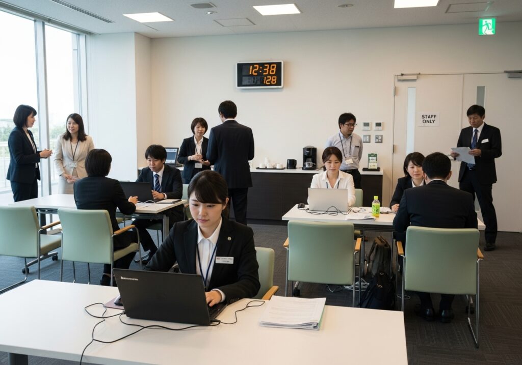 主催者控え室の様子